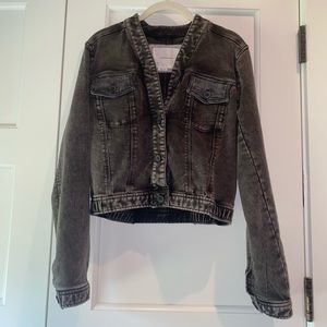 Anthropologie Black Button up Jacket XS